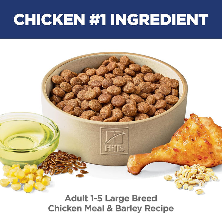 Large Breed Adult Dry Dog Food 1-5, Quality Protein for Joint Support & Lean Muscles, Chicken & Barley, 35 Lb. Bag