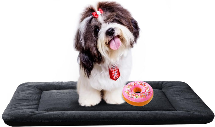 Dog Beds Crate Pad for Medium/Large Dogs Fit Metal,Ultra Soft, Washable & Anti-Slip Kennel Pad for Dogs Cozy Sleeping Mat,Gray 36Inch