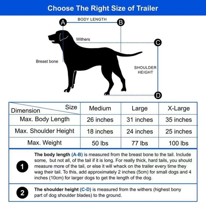 ® Premium Large/Xl Pet Bike Trailer & Stroller for Large Sized Dog or Multiple Small Dogs,Low Center of Gravity,Parking Brakes,Easy Folding Frame,Bicycle Carrier