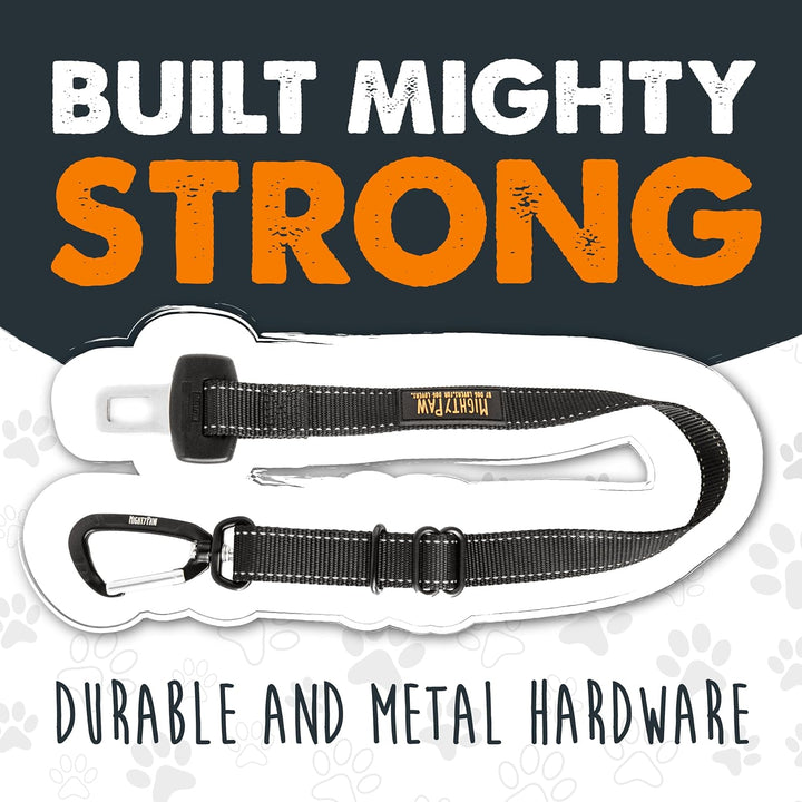 Dog Seat Belt for Car - Safe Distraction Free Driving, Heavy-Duty Design with Aviation Grade Aluminum Carabiner, Adjustable Dog Seatbelt Harness for Small, Medium and Large Pets