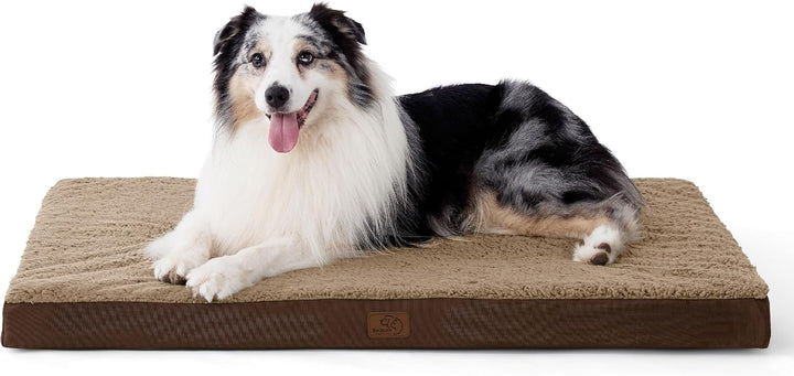 Dog Beds Large Sized Dog - Comfy Flat Pet Beds with Removable Washable Cover, Orthopedic Egg Crate Foam Puppy Mat, Suitable for Pet up to 65 Lbs