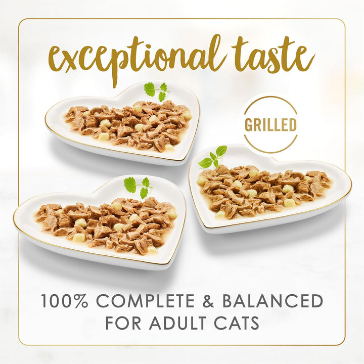 Purina  Delights with Cheddar Grilled Chicken, Turkey or Whitefish and Cheddar Cheese Feast in Gravy Wet Cat Food Variety Pack - (Pack of 24) 3 Oz. Cans