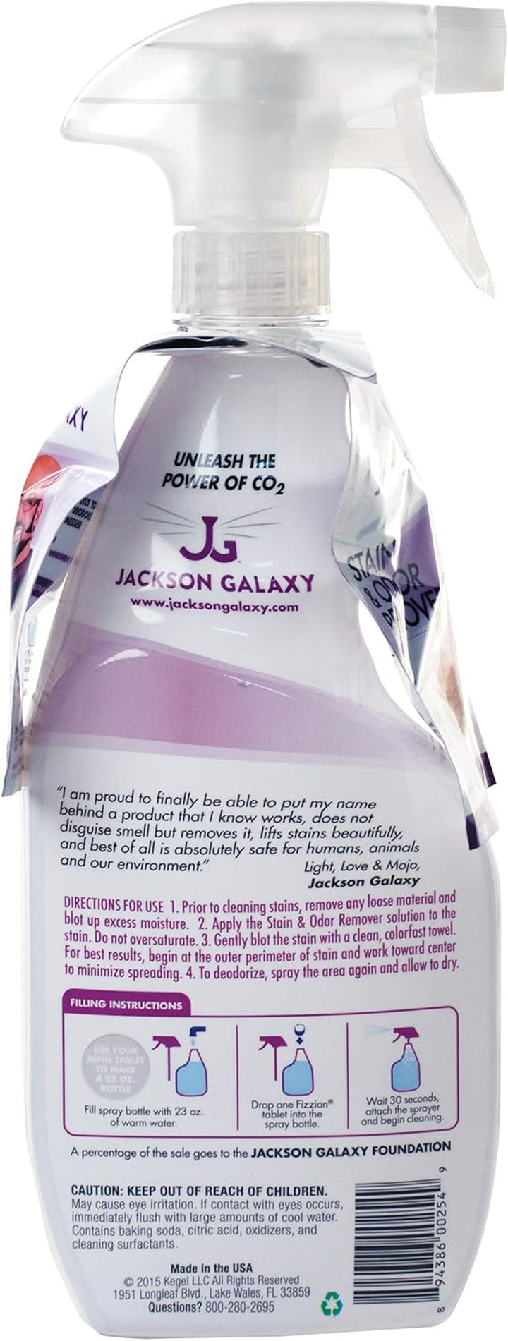 : Stain & Odor Remover - Pet Urine Remover - 23 Oz Bottle - 2 Fill Tablets Included - Eliminates Pet Stains & Odors Quickly - Works on Multiple Surfaces - Non-Toxic Formula