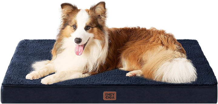 Orthopedic XL Dog Beds for Extra Large Dogs with Removable Washable Cover for Crate, Grey, 41X27