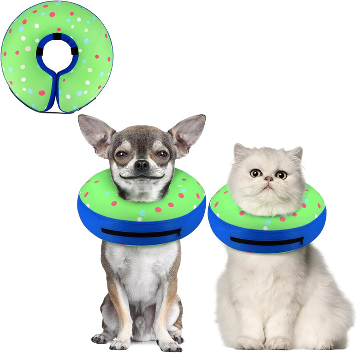 Inflatable Dog Cone Collar Alternative after Surgery, Doggie Neck Donut Collar Recovery Ecollar, Soft Dog Cone for Small Medium Large Dogs