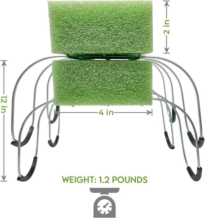 2 Pack 12 Inch Wire Headstone Saddle with Foam Attached Rustproof Galvanized Cemetery Gravestone Saddle Made in USA