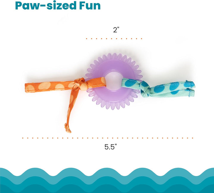 Kitty Chew Wheel, Dental Cat Toy with Catnip Oil, Teeth Cleaning, Healthy Chewing, Boredom Relief, Kicking & Batting for Kittens and Adult Cats, Purple