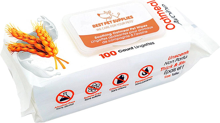 Pet Wipes for Dogs - Dog Wipes Cleaning Deodorizing, for Coats, Ears, Paws - Calming Lavender, Aloe Vera, 100 Count