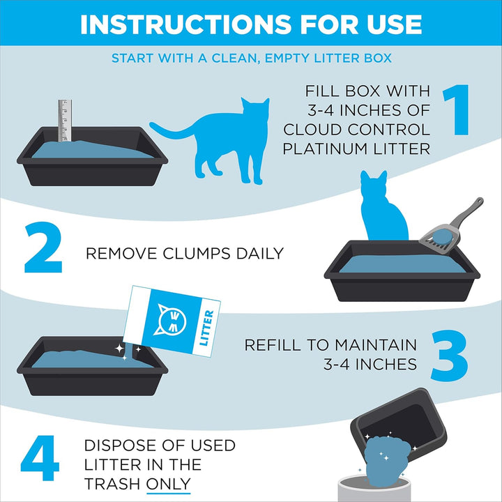Cloud Control Platinum Clumping Cat Litter Odor Control, 37 Lbs.