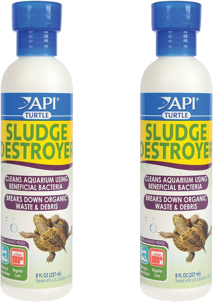 TURTLE SLUDGE DESTROYER Aquarium Cleaner and Sludge Remover Treatment 8-Ounce Bottle