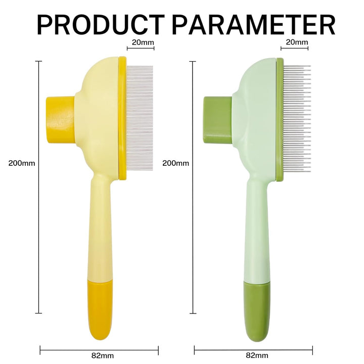 Flea Comb for Cats Dogs Brush for Shedding Pet Hair Removal Comb with Long & Short Stainless Steel Teeth for Deshedding