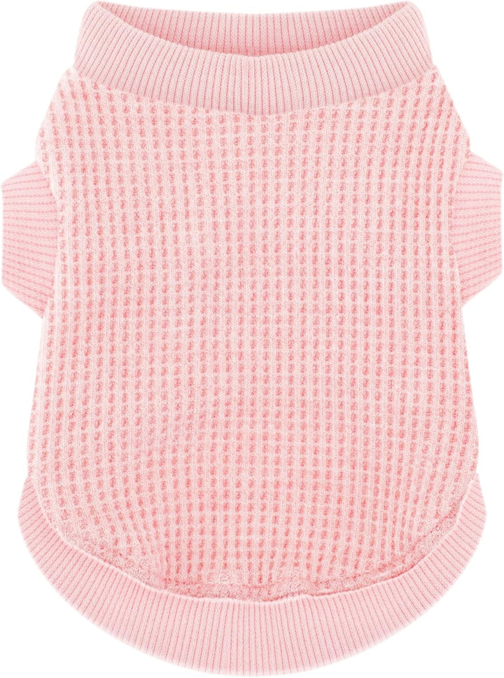 Cozy and Functional Dog Shirts for Small Puppies: Stretchable Pink Attire with Easy-On Design, Ideal for Chihuahuas and Yorkies - Enhance Comfort and Playfulness on Chill Days Medium