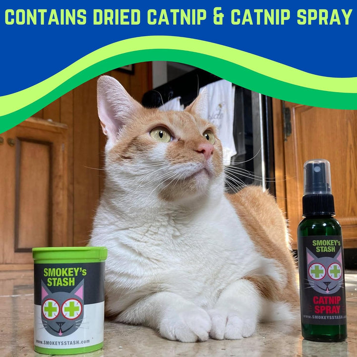 Cat Catnip Spray and Dried Organic Catnip Combo Maximum Potency Cat Nip Bundle