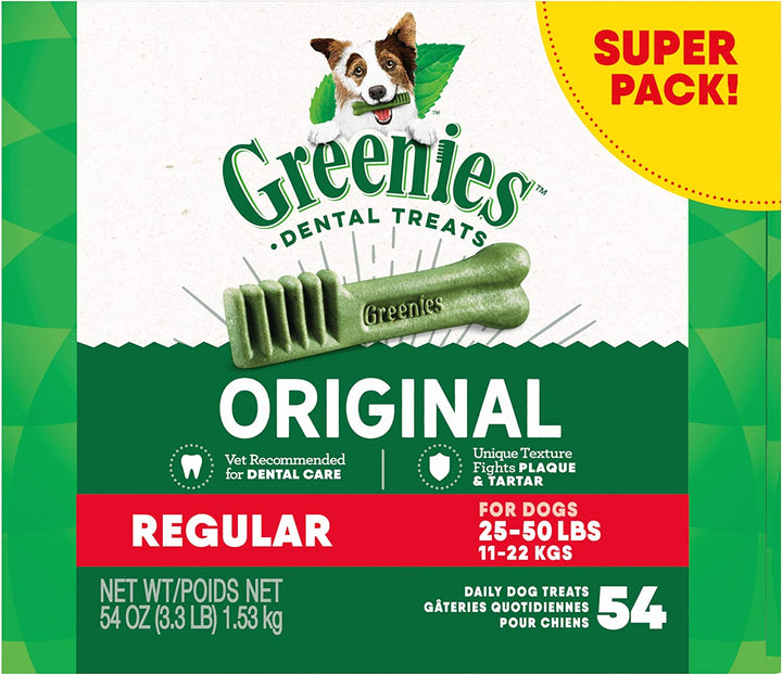 Original Regular Dental Dog Treats, 36 Oz. Pack (36 Treats)