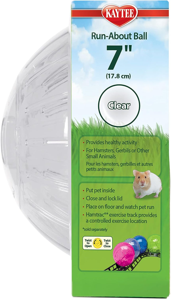 7" Clear Run-About Exercise Ball for Pet Hamsters & Gerbils