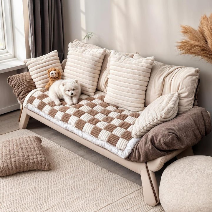 Dog Couch Cover Protector, Couch Covers for Sofa, Velvet Soft, Non Slip, Washable (Grey, 27.6 * 59.1Inch)