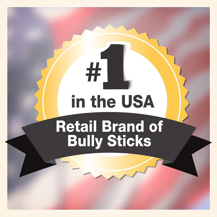 Bully Sticks for Small Dogs – All-Natural Beef Pizzle, High Protein, Low Fat, Long-Lasting, Grain & Rawhide-Free Dog Chews for Aggressive Chewers, Small (12 Ounce)