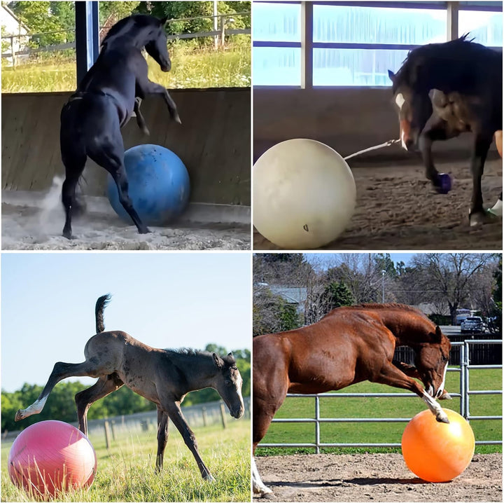 Herding Ball for Horse, 40" Anti-Burst Giant Soccer Ball Toy for Horses, Pump Included