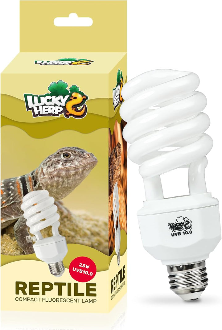 UVA UVB Reptile Light 10.0, Desert UVB 150 Compact Fluorescent Lamp, UVB Light for Reptiles 23W, UVA UVB Reptile Light Bulb, UVB Bulb for Reptiles Bearded Dragons Lizards Tortoises Snakes