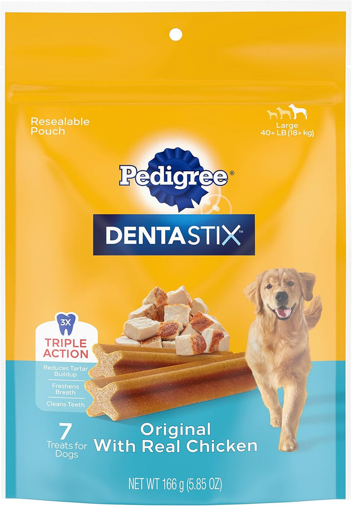 Dentastix Large Breed Dog Treats, Original, Beef & Fresh Flavor, 2.73 Lb. Variety Pack (51 Treats)