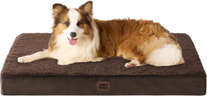 Orthopedic XL Dog Beds for Extra Large Dogs with Removable Washable Cover for Crate, Grey, 41X27