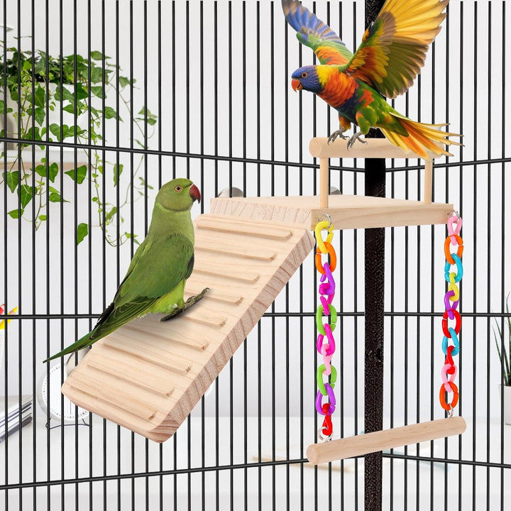 Bird Perch Bird Cage Accessories Platform Swing - for Parrot,Parakeet,Budgies, Cockatiels, Lovebirds, Pacific Parrotlets,Chinchilla, Hamster - Sturdy Play Gym Exercise Stand