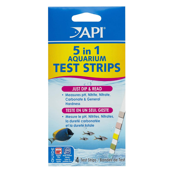 5-IN-1 TEST STRIPS Freshwater and Saltwater Aquarium Test Strips 100-Count Box