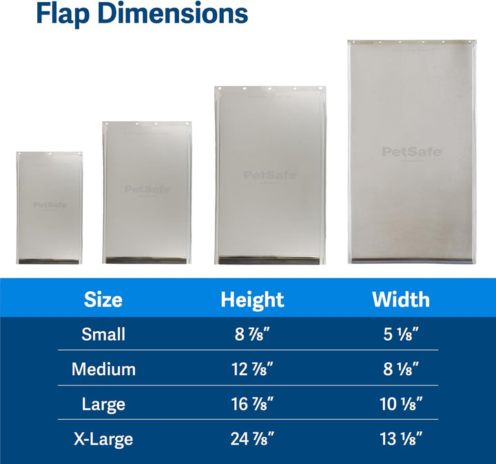 Original Replacement Flap - Doggie Door Vinyl Replacement Flap for Sliding Glass Pet Door - Durable & Made with Non-Toxic Materials - 16 7/8" H X 10 1/8" W - Large