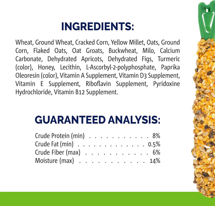 Guinea Pig Fruit & Honey Treat Sticks 2 Pack, 3.5 Ounce