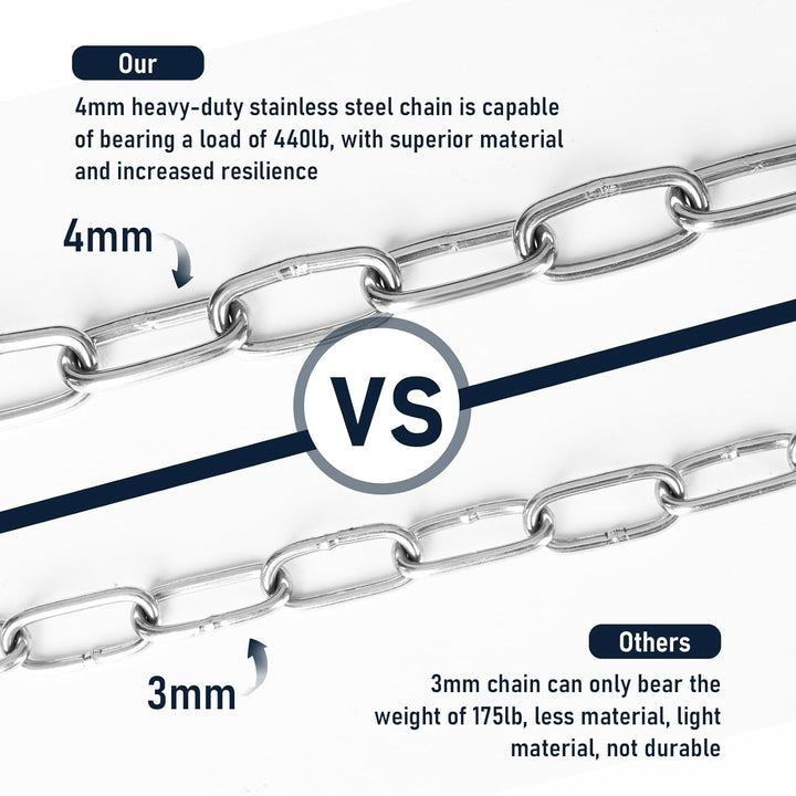 Gate Chain for Outdoor Fence - Rustproof Metal Gate Latch Chain with Hooks, Secure and Durable for Garden, Yard, and Farm Use - Easy Installation, Weather Resistant (1 Pack)