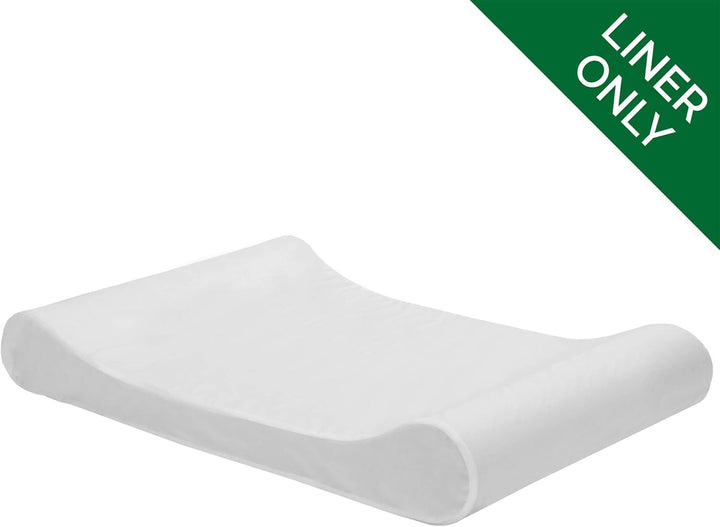 Dog Bed Liner Water-Resistant Contour Luxe Lounger Foam Mattress Protector Cover - White, Large