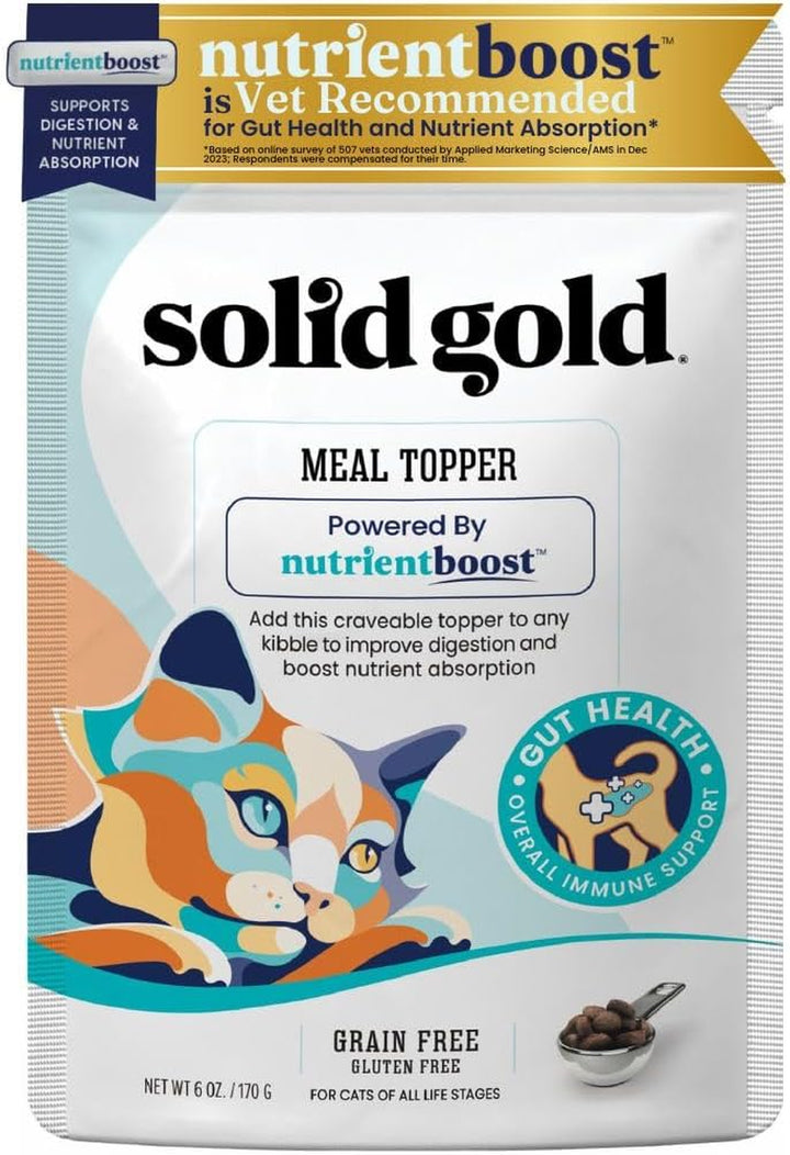 Nutrientboost™ Cat Food Toppers for Cats - High Protein Meal Topper & Crunchy Cat Treats for Indoor Cats W/Vitamins, Minerals & Amino Acids for Gut Health & Immune Support - All Ages - 1Lb