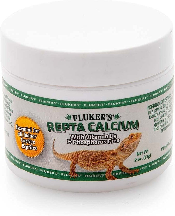 Calcium Reptile Supplement with Added Vitamin D3, 2 Oz.