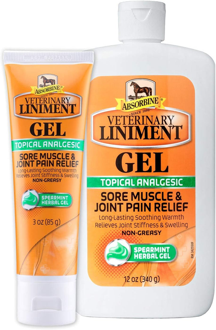 Veterinary Liniment Topical Analgesic Sore Muscle and Arthritis Pain Relief Warming Liniment Rub, 12 Ounce Gel