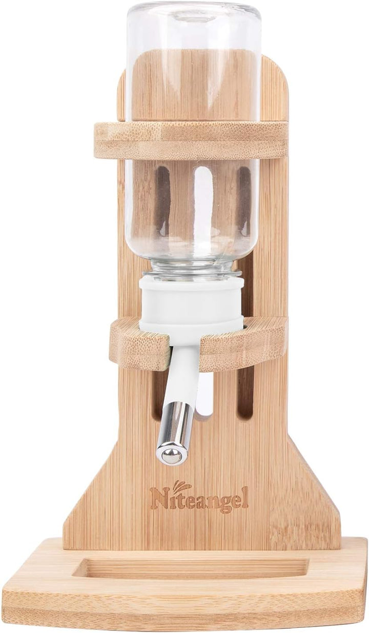 Water Bottle with Stand for Syrian Dwarf Hamsters Gerbils Mice Rats Degus Small Pet Rodents(White)