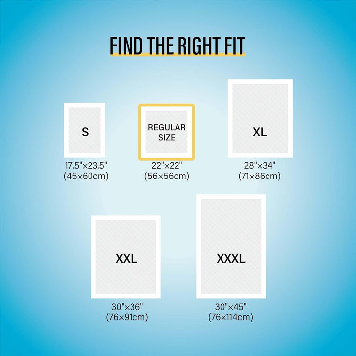 Best Value Training Pads, 22" by 22", 100Count