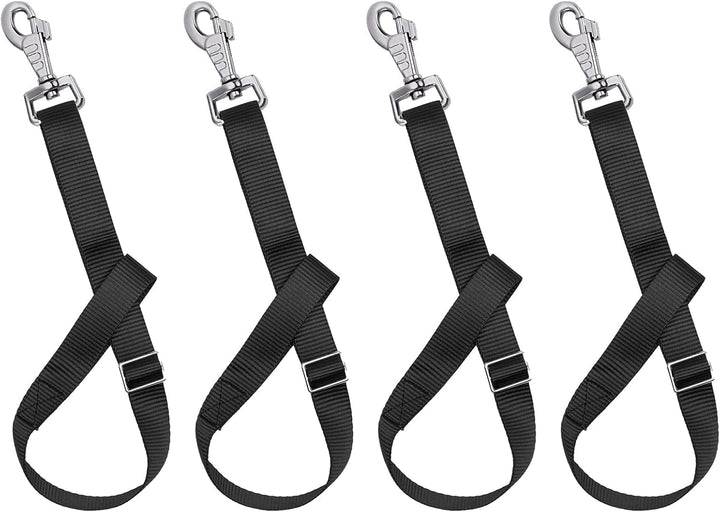 Horse Bucket Strap Hangers,Horse Suppliers Adjustable Nylon Straps up to 700 Lbs for Hay Nets, Water Buckets,Hanging-Pratical and Easy Use(4 Pack) (Black)