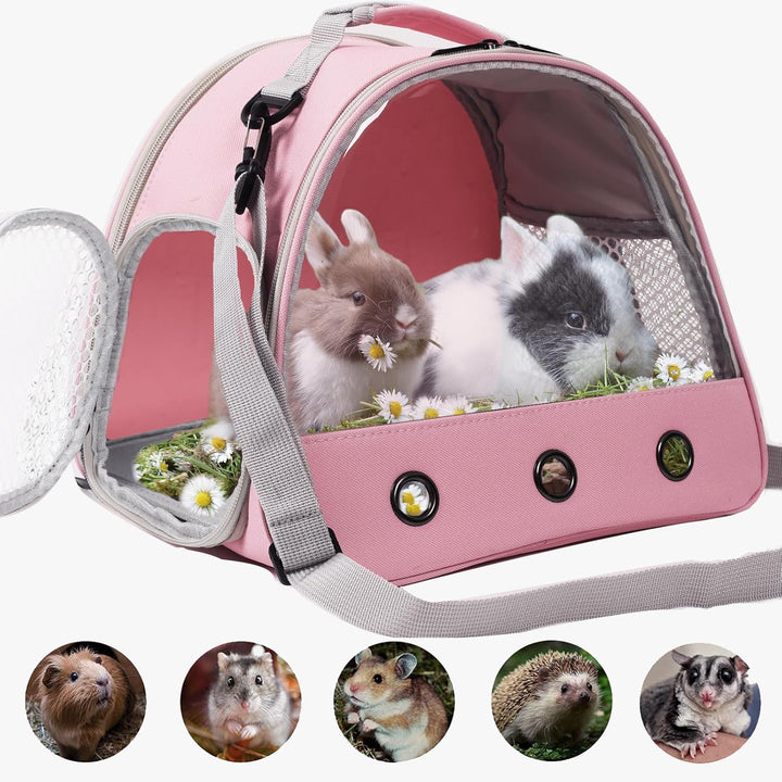 Bearded Dragon Travel Carrier,Lizards Carrier, Small Animal Travel Carrier for Sugar Glider Hedgehog Rat Parrot Bird Guinea Pig, Portable Guinea Pig Travel Bag for 2