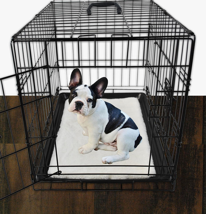 Ultra Soft Faux Fur Pet Crate Liner, Extra Large, 22X36", White