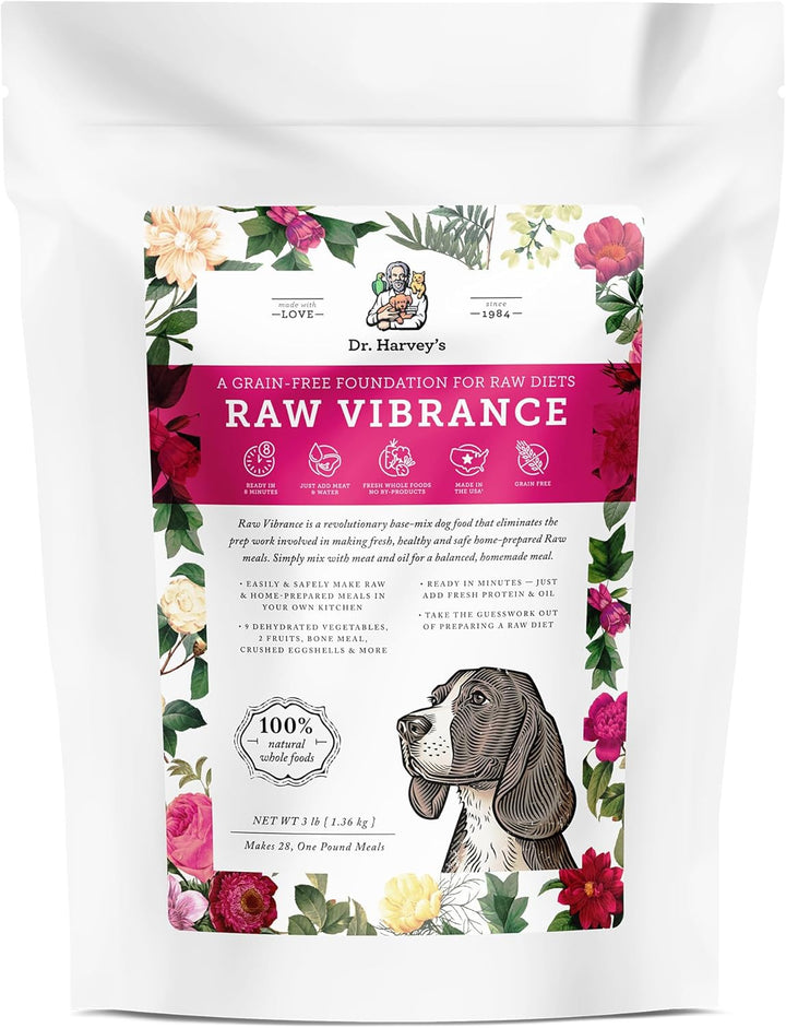Raw Vibrance Grain Free Dehydrated Foundation for Raw Diet Dog Food (6 Pounds)