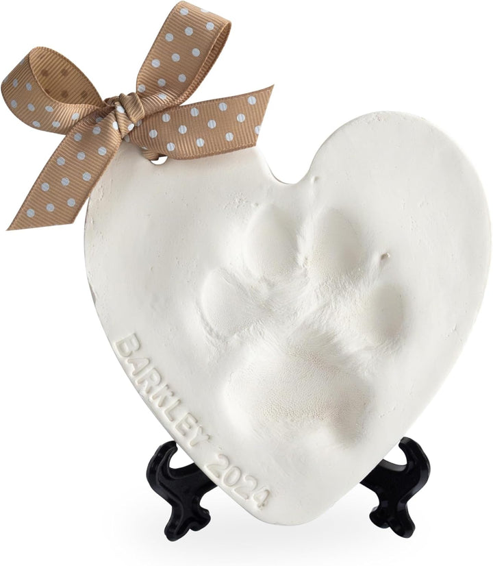 Pet Paw Print Impression Kit Makes (2) Dog Keepsake Ornaments, Inkless Paw Print Kit for Dogs (And Cats!) - Dog Paw Print Kit Keepsake, New Puppy Gift, Pawprint Keepsake Kit W/Paints & Name Stamps!