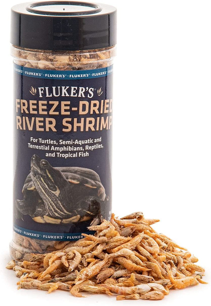 Freeze Dried River Shrimp, Nutrient-Packed, Ideal for Lizards, Reptiles, Birds, Fish, Hedgehogs, 1 Oz