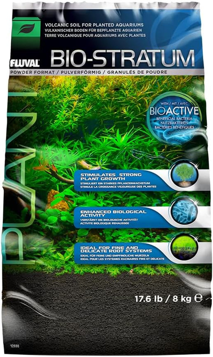 12696 Natural Mineral-Rich Volcanic Soil Bio Stratum for Planted Tanks, 4.4 Lbs. - Aquarium Substrate for Healthy Plant Development, Growth, and Color