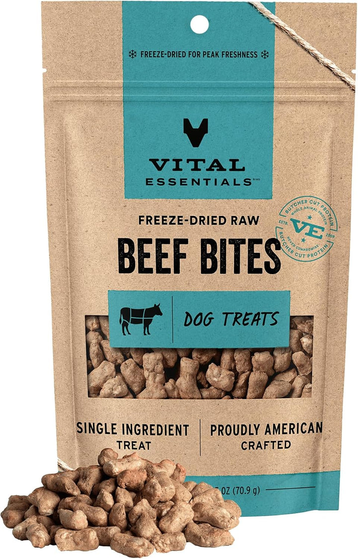 Rabbit Bites Dog Treats, 2 Oz | Freeze-Dried Raw | Single Protein | Premium Quality High Protein Training Treats | Grain Free, Gluten Free, Filler Free