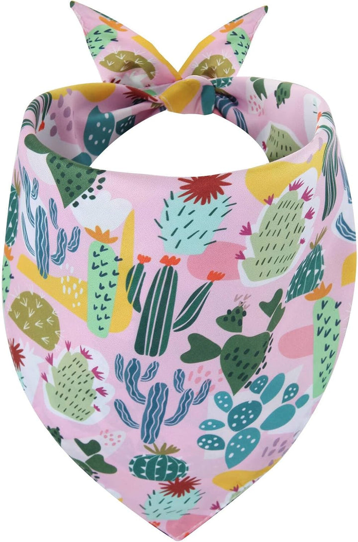 Fall Dog Bandanas 2Pcs-Large, Halloween Thanksgiving Pumpkin and Leaf Bibs Scarf, Reversible Buffalo Plaid Triangle Breed, Puppy Bandanas for Large Medium Girl Boy Dogs Pets Gift