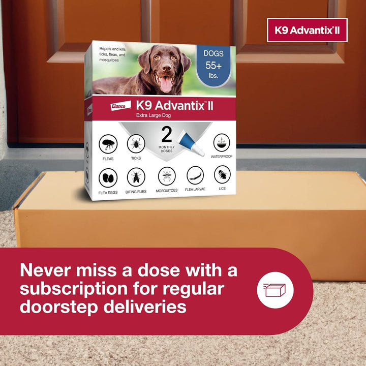 II XL Dog Vet-Recommended Flea, Tick & Mosquito Treatment & Prevention | Dogs over 55 Lbs. | 2-Mo Supply