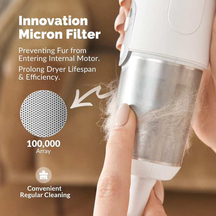 Dog Dryer for Pet Grooming,Handheld 1.21Lb Lightweight Dog Hair Dryer 2 Speeds 4 Temp,Portable High Velocity Dog Blow Dryer for Trave Home