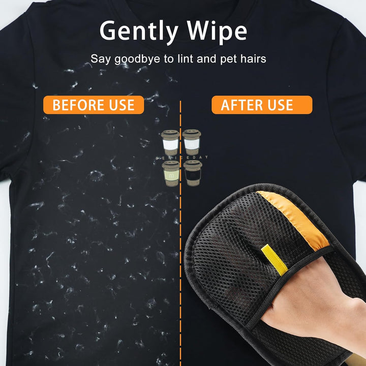 2 Pack Pet Hair Removal Glove, 2025 Washable Reusable Electrostatic Gloves Pet Hair for Cat and Dog, with Electrostatic Tech, for Carpet, Couch, Furniture