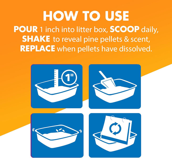 Feline Pine Platinum Non-Clumping Cat Litter, Feline Pine Cat Litter 18Lb