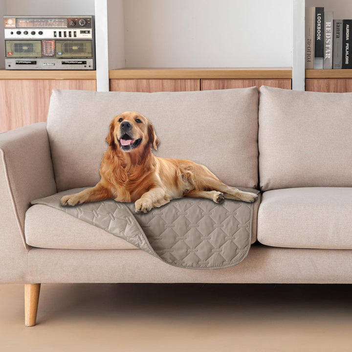 3X Stronger Waterproof Pet Blanket, Scratch Proof Furniture Protector for Dogs Cats, Reversible Cover 30X70 Inch, Dark Grey/Light Grey